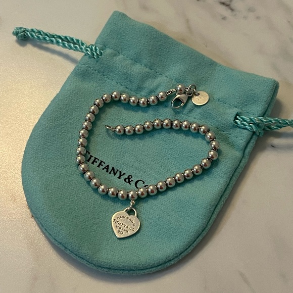 Tiffany & Co. Jewelry - 🌟HP🌟🌷PRICE IS FIRMED🌷RTT Heart tag bead bracelet size 7” (medium)